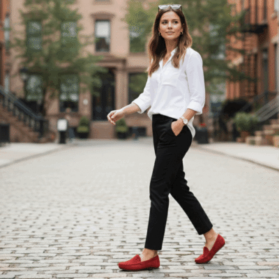 Alternative view of Mocasín New Walk Slip On Confort Rojo