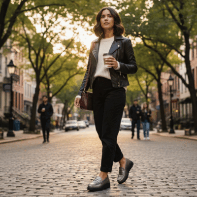 Alternative view of Mocasín New Walk Plataforma Confort Plateado