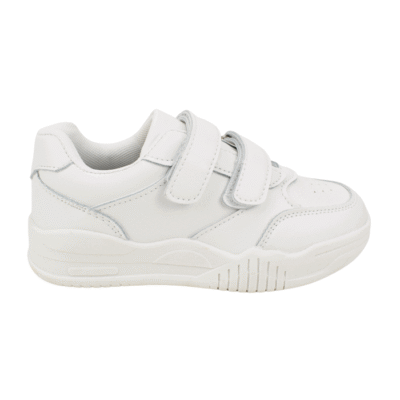 Zapatilla New Walk Escolar Velcro Blanca