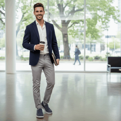 Alternative view of Zapatilla New Walk Slip On Confort Azul