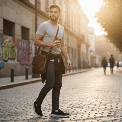 Alternative view of Zapatilla New Walk Slip On Confort Negra