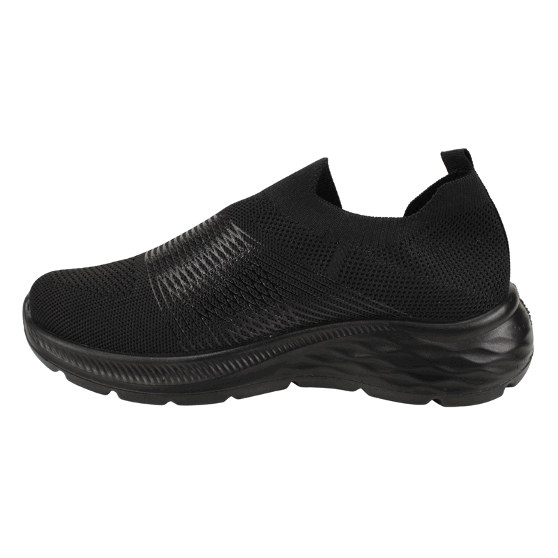 Zapatilla New Walk Slip On Deportiva Negra 4 Zapatilla New Walk Slip On Deportiva Negra - Imagen 4