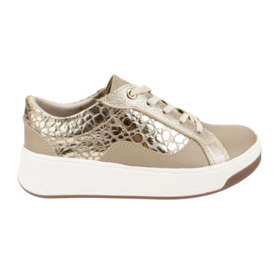 Zapatilla Exs Animal Print Cuero Camel