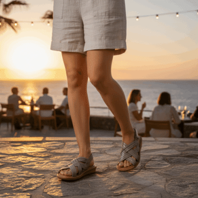 Alternative view of Sandalia Exs Confort Tiras Cuero Verde Olivo