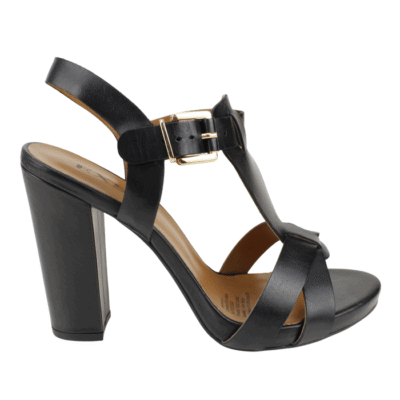 Sandalia Exs Fiesta Cuero Negra