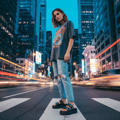 Alternative view of Sandalia Agua de Coco Plataforma Negra