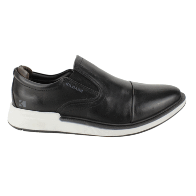 Zapato Kildare Cuero Negro Slip On