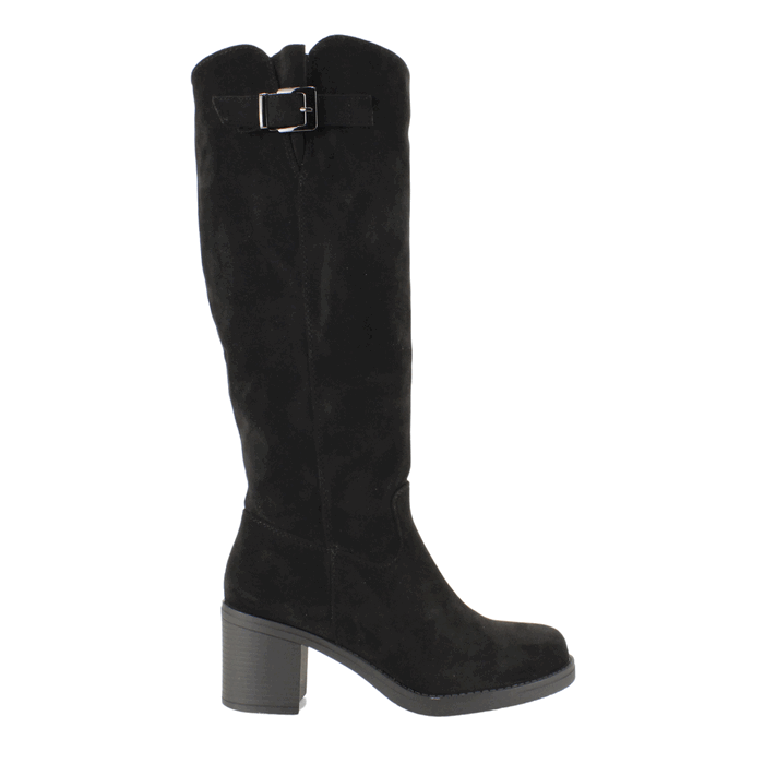 Bota Agua de Coco Suede Negro 1 Bota Agua de Coco Suede Negro