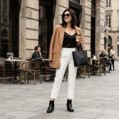 Alternative view of Botín Carmela Broche Gamuza Negro