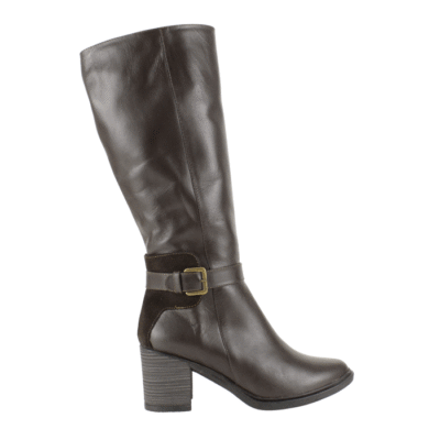 Bota Exs de Cuero Broche Café