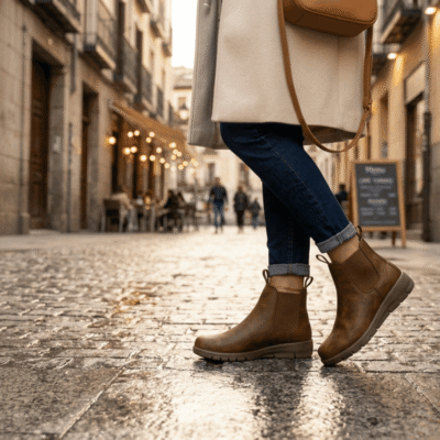 Alternative view of Botín New Walk Doble Tirador Camel