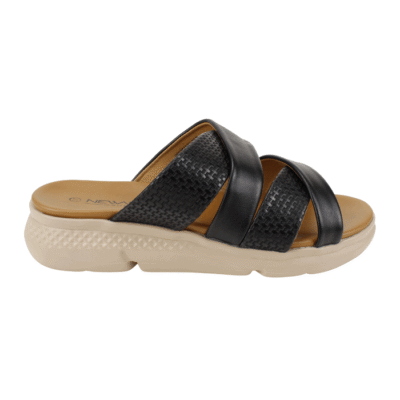 Sandalia New Walk Trenzada Negra