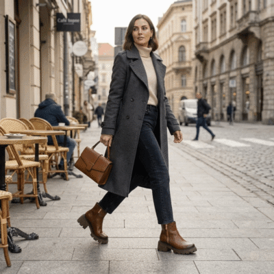 Alternative view of Botín Exs Plataforma Cuero Café