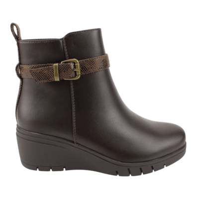 Botín New Walk Correa Reptil Café