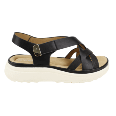Sandalia New Walk Anatómica Velcro Negra