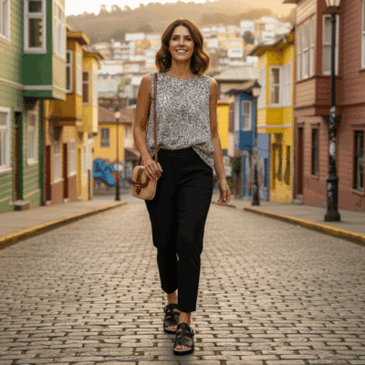 Alternative view of Sandalia New Walk Slip On Broche Negra