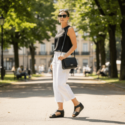 Alternative view of Sandalia New Walk Broche Reptil Negra