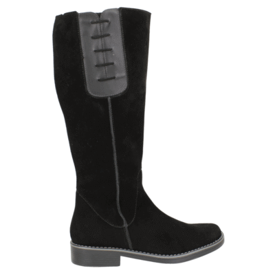 Bota Exs Gamuza Costura Negra