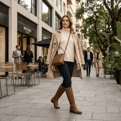 Alternative view of Bota Exs Costuras Cuero Marrón