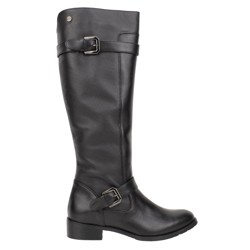 Bota Exs Motoquera Cuero Negra 1 Bota Exs Motoquera Cuero Negra
