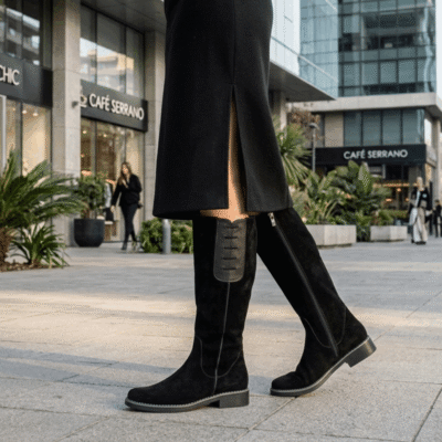 Alternative view of Bota Exs Gamuza Costura Negra