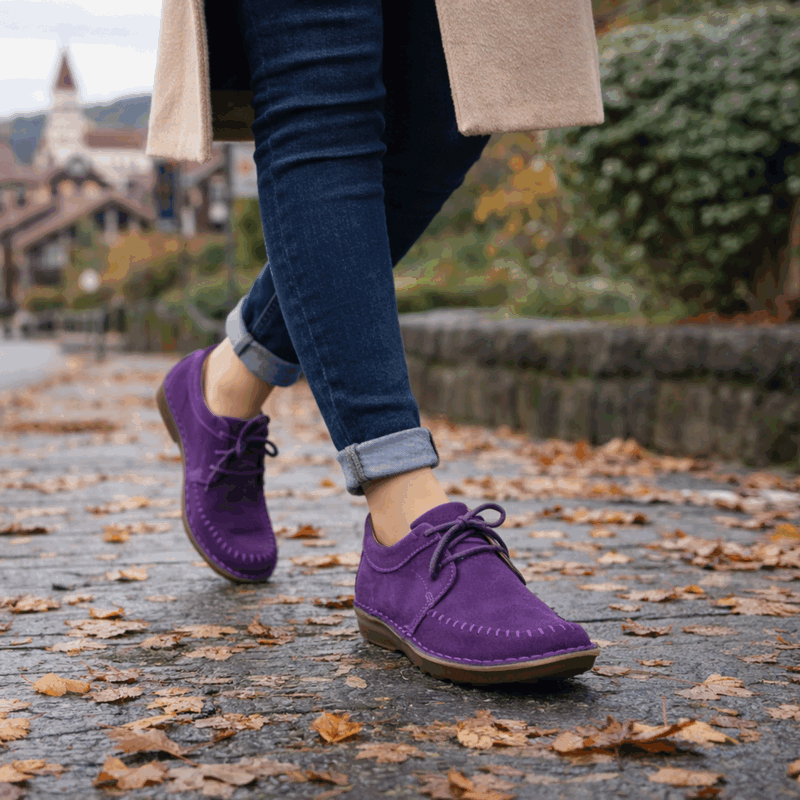 Zapato Nat Geo Cuero Purpura 2 Zapato Nat Geo Cuero Purpura - Imagen 2