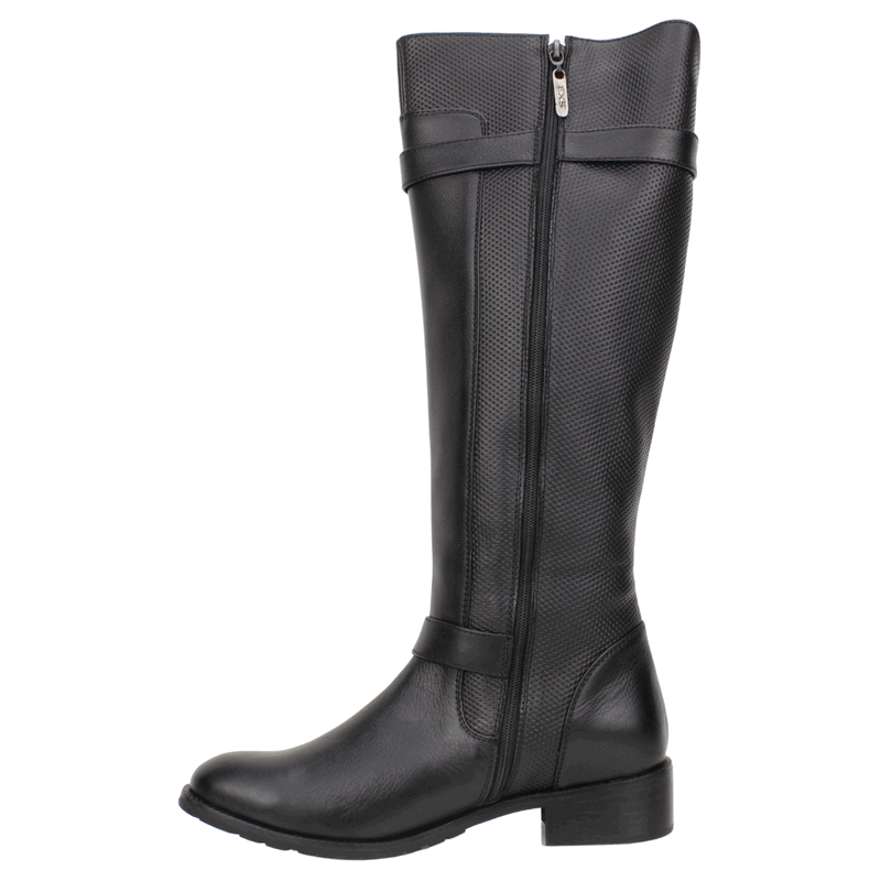 Bota Exs Motoquera Cuero Negra 4 Bota Exs Motoquera Cuero Negra - Imagen 4