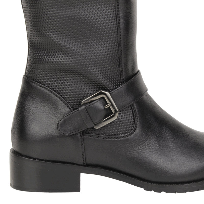 Bota Exs Motoquera Cuero Negra 5 Bota Exs Motoquera Cuero Negra - Imagen 5