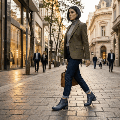 Alternative view of Botín Palm Corto Cuero Azul Marino