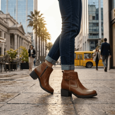 Alternative view of Botín Palm Costuras Cuero Marrón