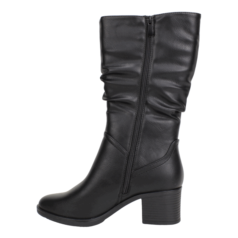 Bota New Walk Pliegues Negro 4 Bota New Walk Pliegues Negro - Imagen 4