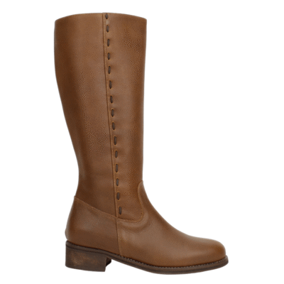 Bota Exs Costuras Cuero Marrón