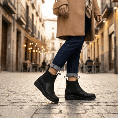 Alternative view of Botín New Walk Doble Tirador Negro