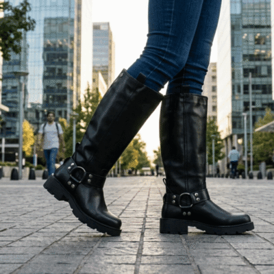 Alternative view of Bota New Walk Biker Negra