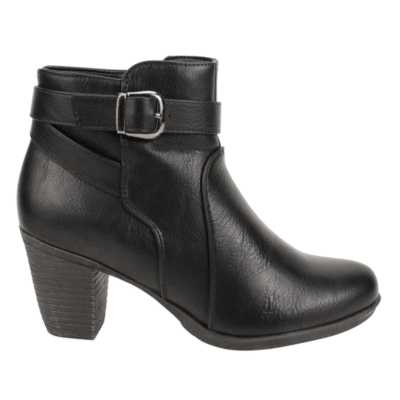 Botín New Walk Hebilla Comfort Negro
