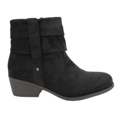 Botín New Walk Niveles Microfibra Negro