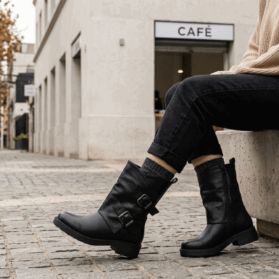 Alternative view of Bota New Walk Biker Corta Negra