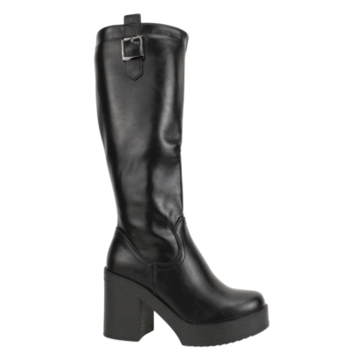Bota New Walk Plataforma Larga Negra