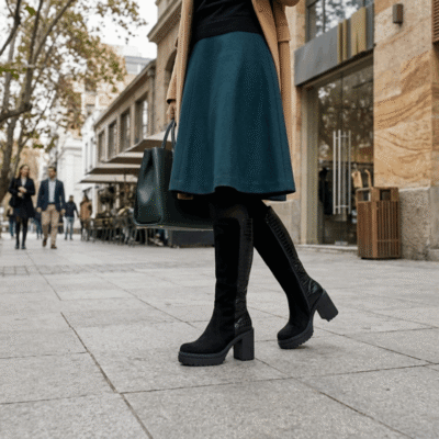 Alternative view of Bota New Walk Plataforma Reptil Negra