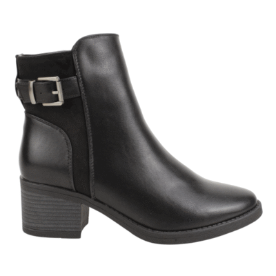 Botín New Walk Broche Metálico Negro