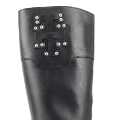 Bota Exs Plataforma Cuero Negro - Botas en ETN