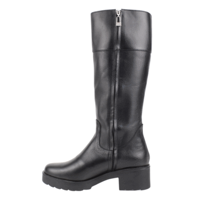 Bota Exs Plataforma Cuero Negro - Botas en ETN