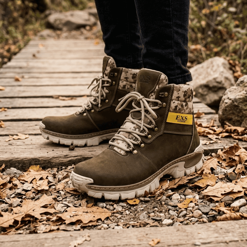 Botín Exs Outdoor Cuero Verde Militar 2 Botín Exs Outdoor Cuero Verde Militar - Botines hombre en ETN