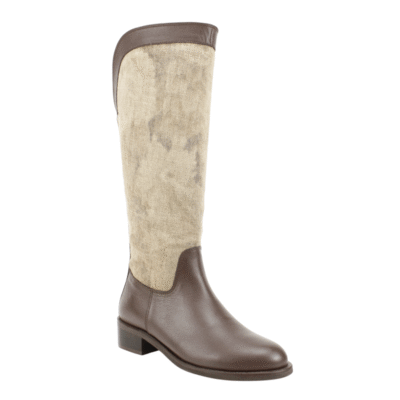 Bota Exs Equitación Cuero Textil Café - Botas en ETN