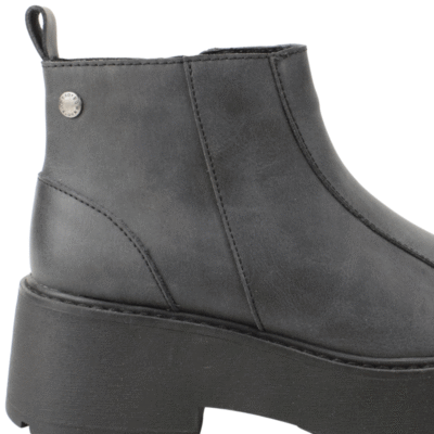 Botín Romano Cuero Listo Negro Mate 10 Botín Romano Cuero Listo Negro Mate - Botines mujer en Elige Tu Número