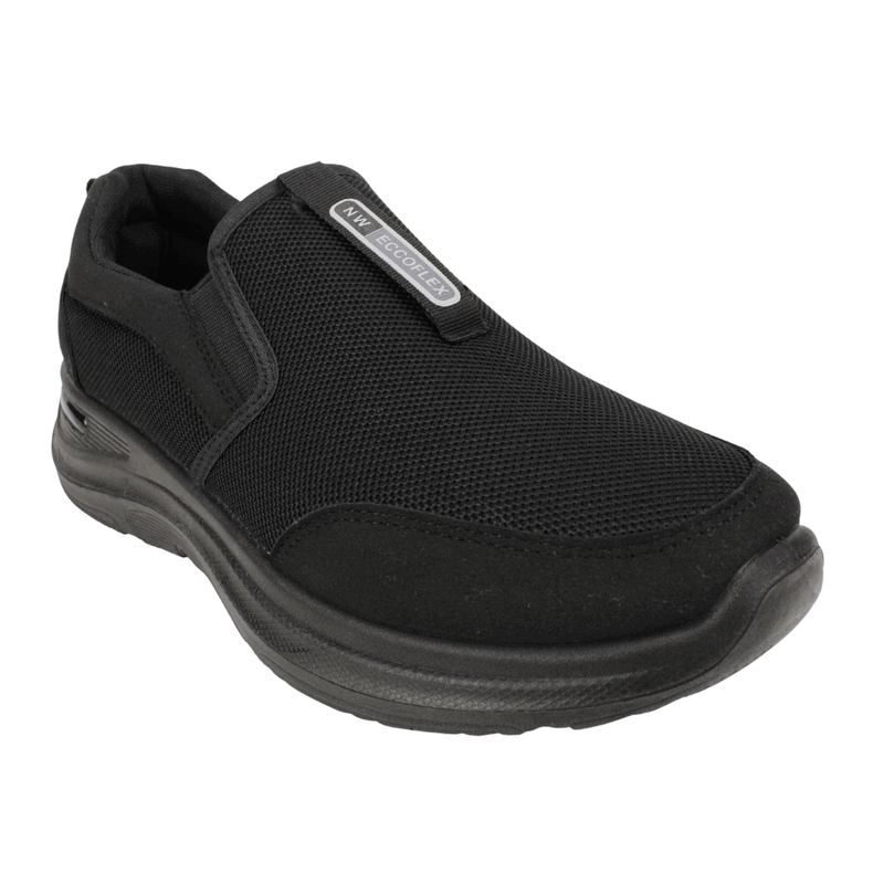 Zapatilla New Walk Mesh Confort Slip On Negra 3 Zapatilla New Walk Mesh Confort Slip On Negra - Zapatillas hombre en ETN