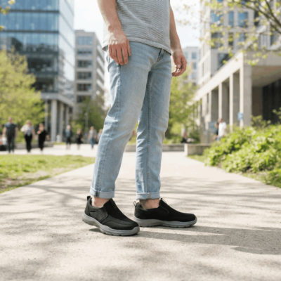 Zapatilla New Walk Slip On Confort Urban Negra - Zapatillas hombre en ETN