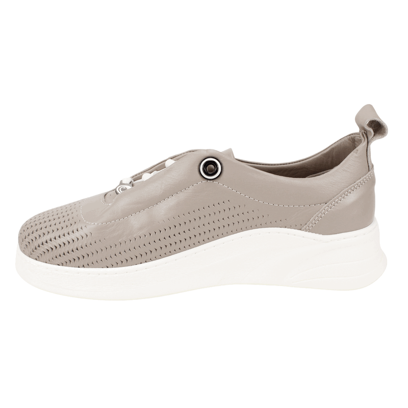 Zapatilla Exs Troquelada Cuero Khaki 4 Zapatilla Exs Troquelada Cuero Khaki - Zapatillas mujer en ETN