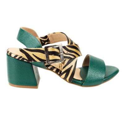 Sandalia Exs Lola Cuero Verde - Sandalias mujer en ETN