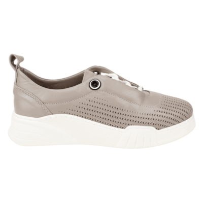 Zapatilla Exs Troquelada Cuero Khaki - Zapatillas mujer en ETN